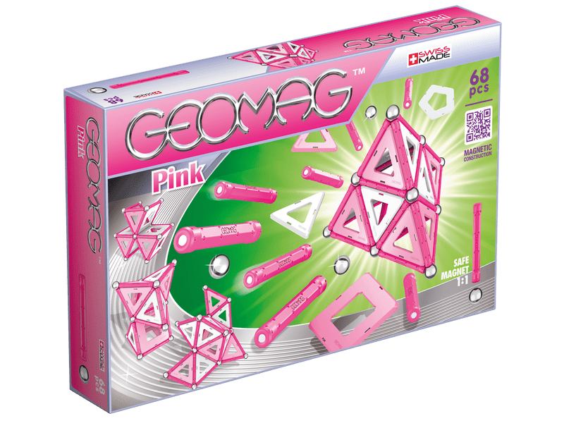 Geomag Pink Panels Mágneses építőjáték, 68 db (20GMG00342)
