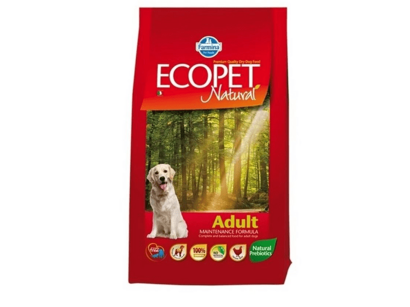 Ecopet Natural Adult Eledel felnőtt kutyáknak, 2,5 kg