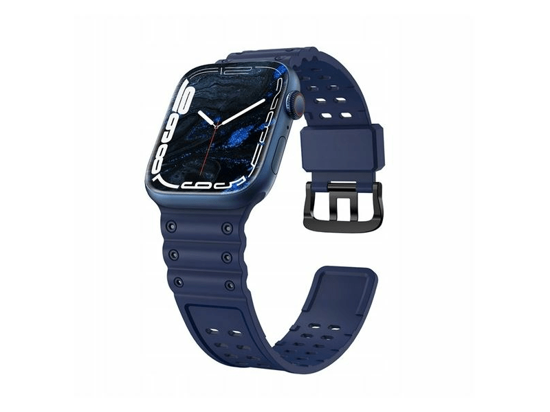 Gigapack Apple Watch Series/Ultra Szilikon pótszíj, sötétkék (146940)