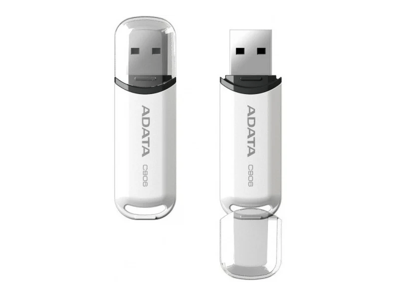 Adata C906 Compact 16GB USB Flash Drive, fehér (AC906-16G-WH)