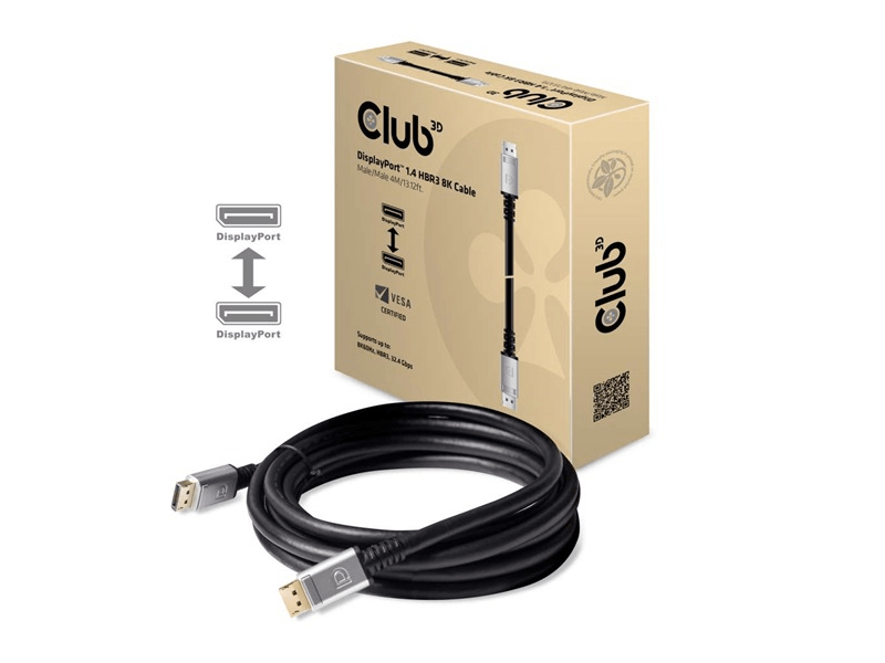 Club 3D CAC-1069 DisplayPort 1.4 Kábel, 4 m