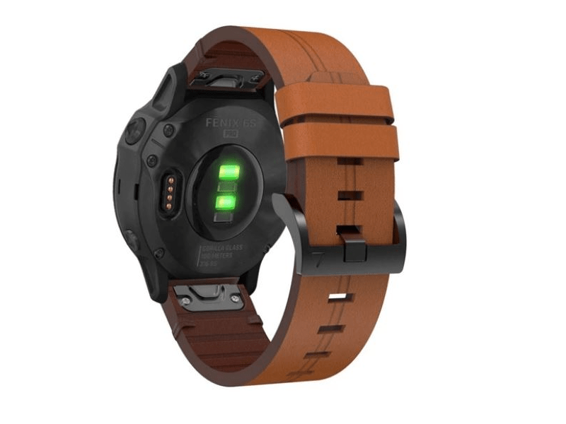 Gigapack Garmin Epix Pro/Fenix 20mm Bőr hatású pótszíj, barna (149245)