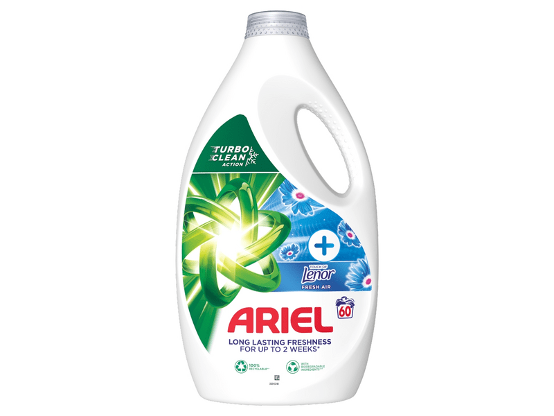Ariel Touch Of Lenor Fresh Air Folyékony Mosószer, 3 l, 60 mosáshoz