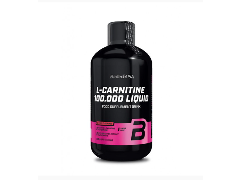 BiotechUSA L-Carnitine 100.000 Folyékony L-karitin, 500 ml, alma