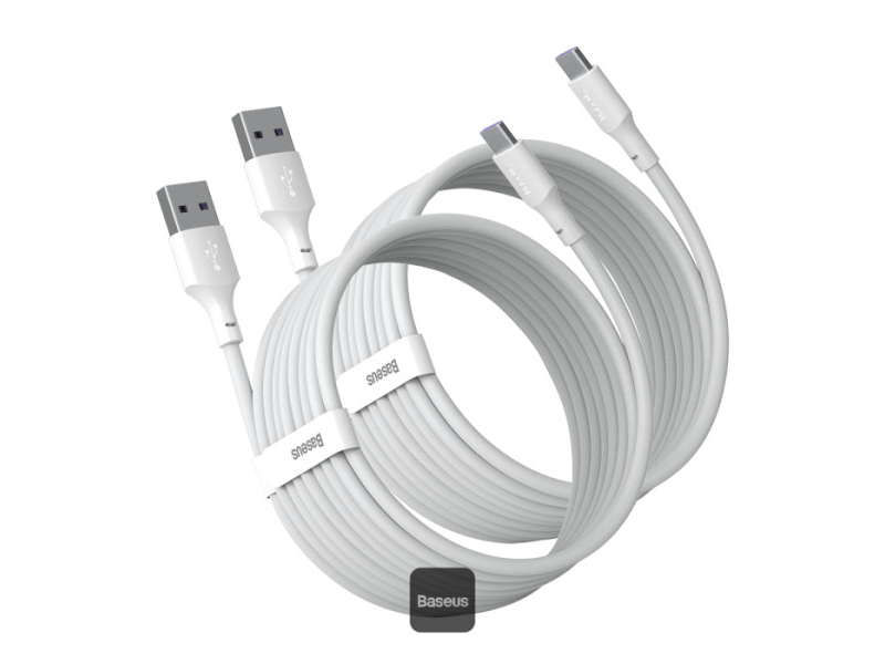 Baseus Simple Wisdom USB-A – USB Type-C kábel, 2 db (TZCATZJ-02)