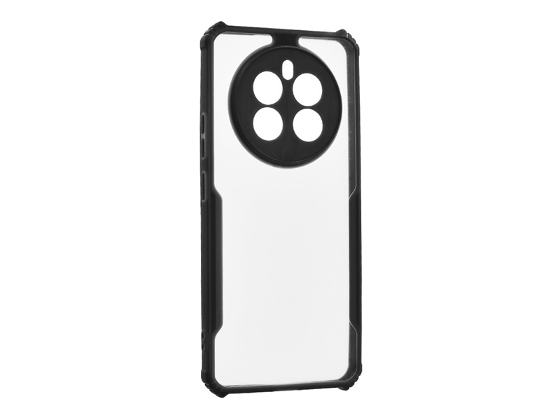 Gigapack Realme 12 Plus Szilikon telefonvédő, fekete/átlátszó (160441)