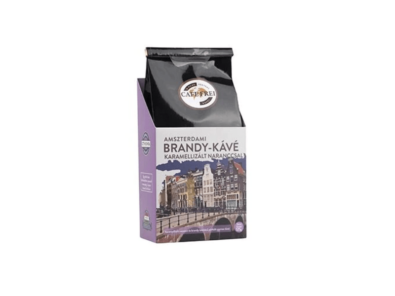 Cafe Frei Amszterdami Brandy-kávé karamellizált naranccsal, szemes, 125 g