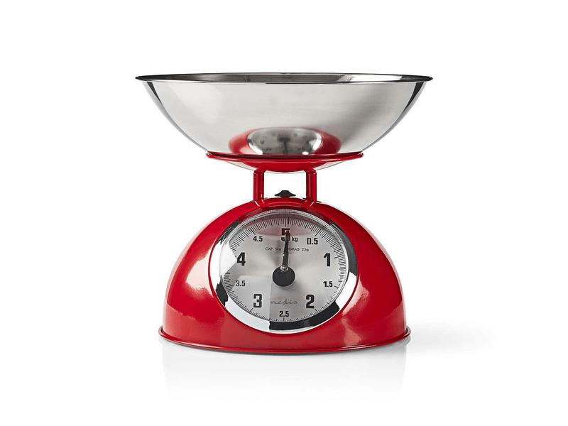 Nedis KASC110RD Retro konyhai mérleg, piros
