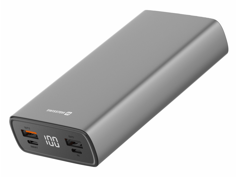 Swissten Aluminium power bank, 20000 mAh, 20W, PD (22013916)