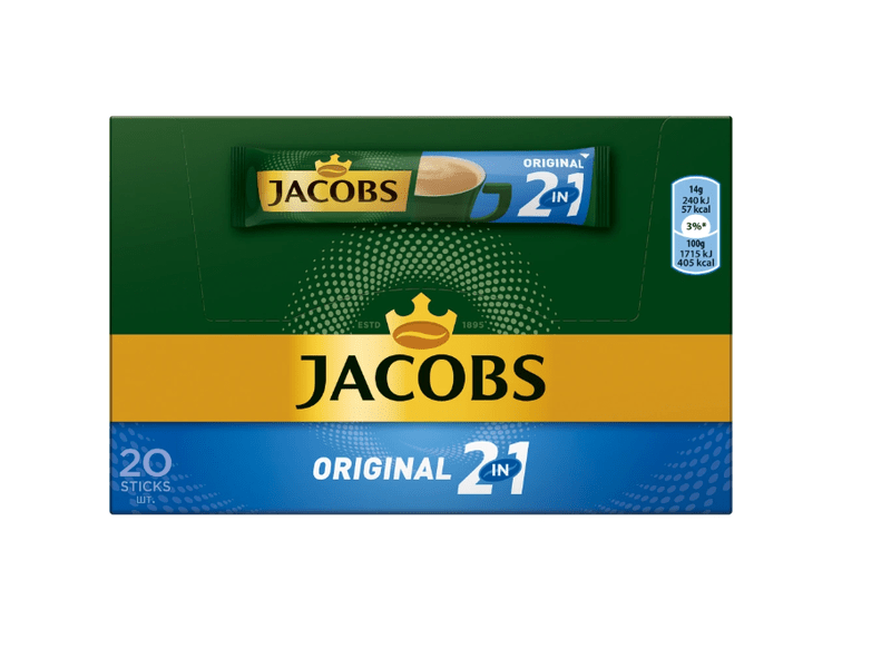 Jacobs 2 az 1-ben kávé, 20x14g