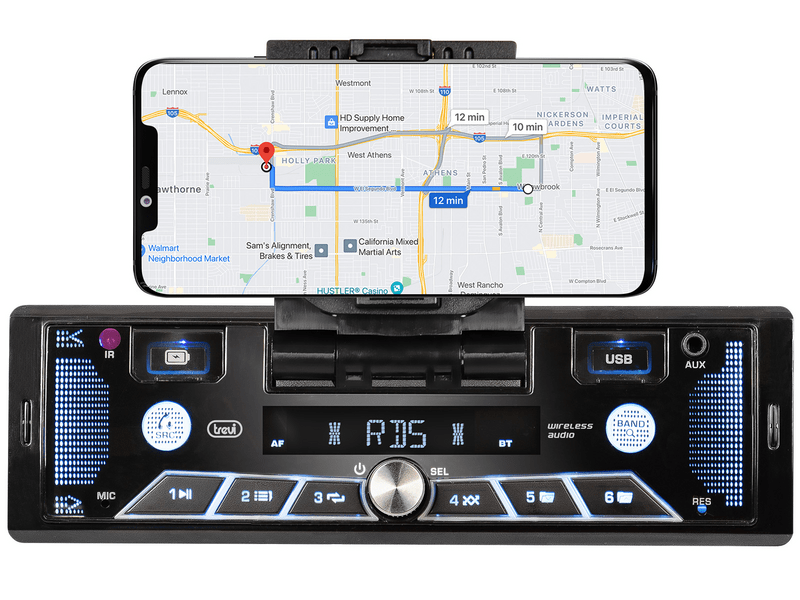 Trevi SCD 5602 BT Mechanika nélküli autórádió mobiltartóval