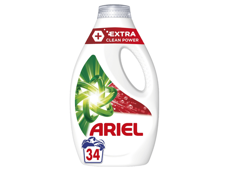 Ariel +Extra Clean Power Folyékony Mosószer 34 mosáshoz, 1.7 l