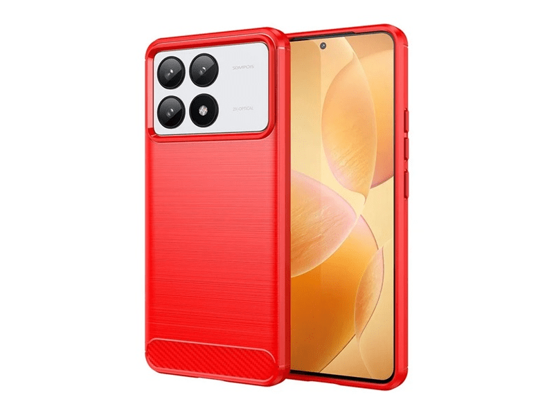 Gigapack Poco F6 Pro Szilikon tok, piros (158650)