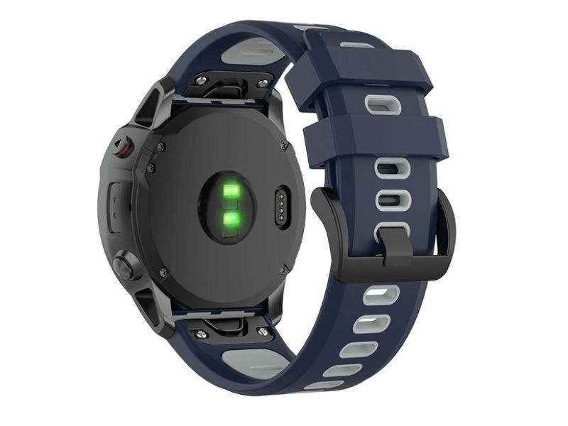 Gigapack Garmin Epix Pro/Fenix 20mm Szilikon Pótszíj, sötétkék/szürke (149188)