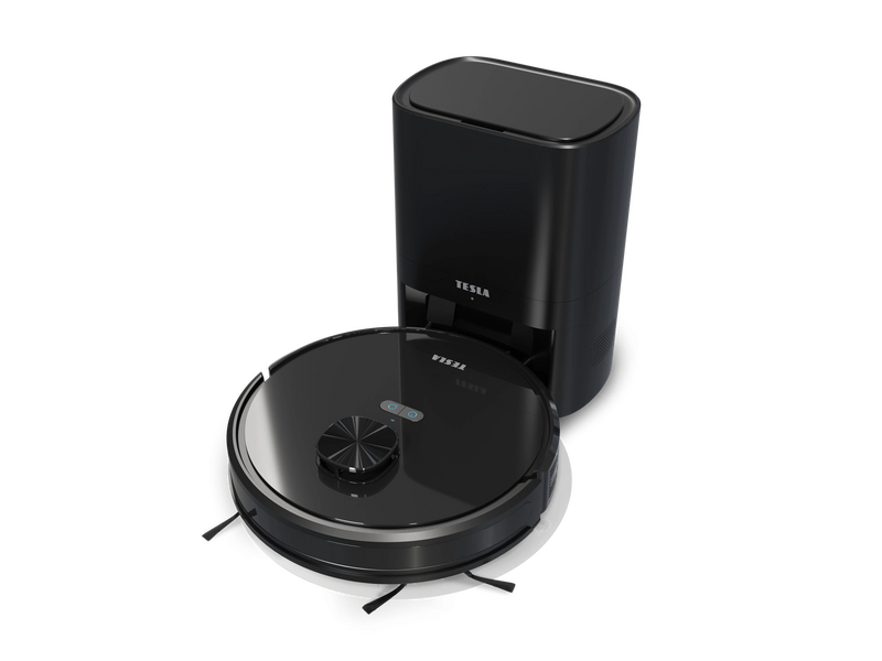 Tesla AI300 Plus pametni robotski usisavač, crni