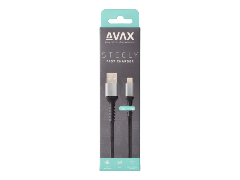 Avax CB401G Steely USB-Lightning kabel, 1,5 m