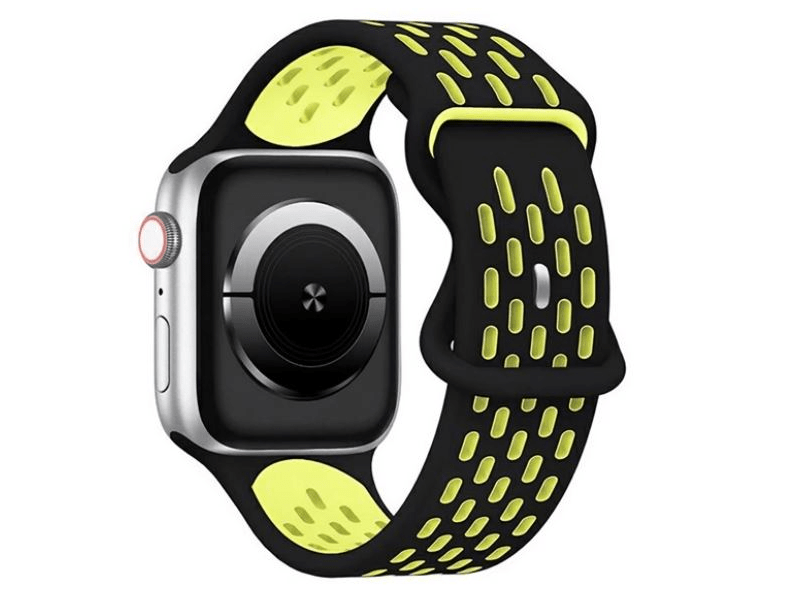 Gigapack Apple Watch Series Pótszíj, fekete/sárga (149570)