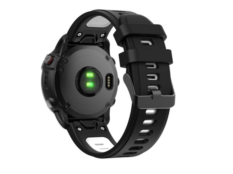 Gigapack Garmin Epix/Fenix 22mm Szilikon Pótszíj, fekete/fehér (149191)