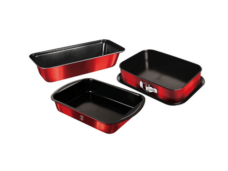Berlinger BH-7632 3 részes sütőforma készlet, Burgundy