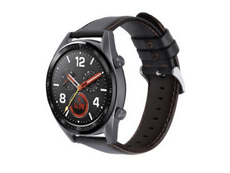 Gigapack Univerzális 22mm Bőr hatású szilikon pótszíj, sötétbarna (142839)