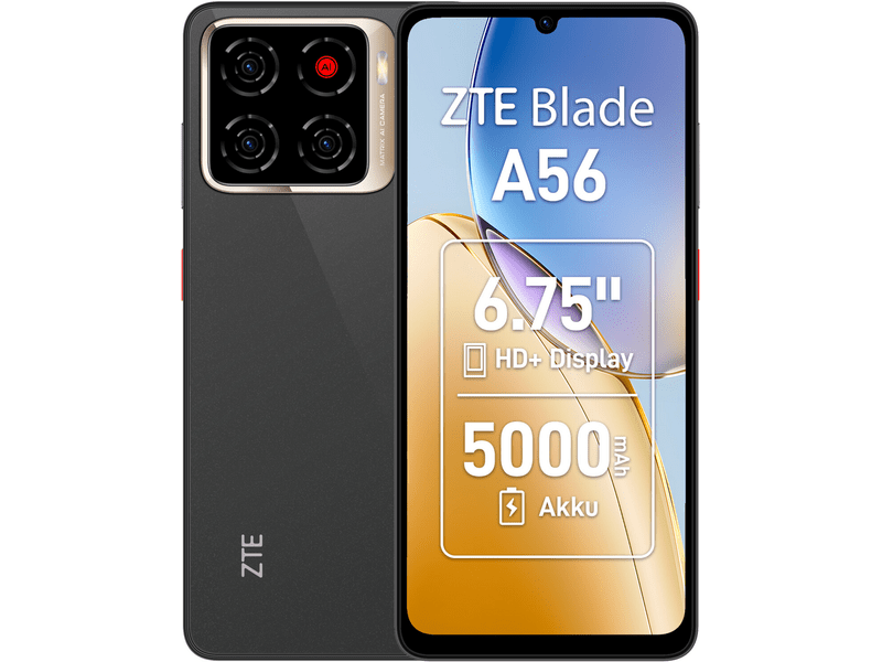 ZTE Blade A56 4/64GB Okostelefon, Fekete