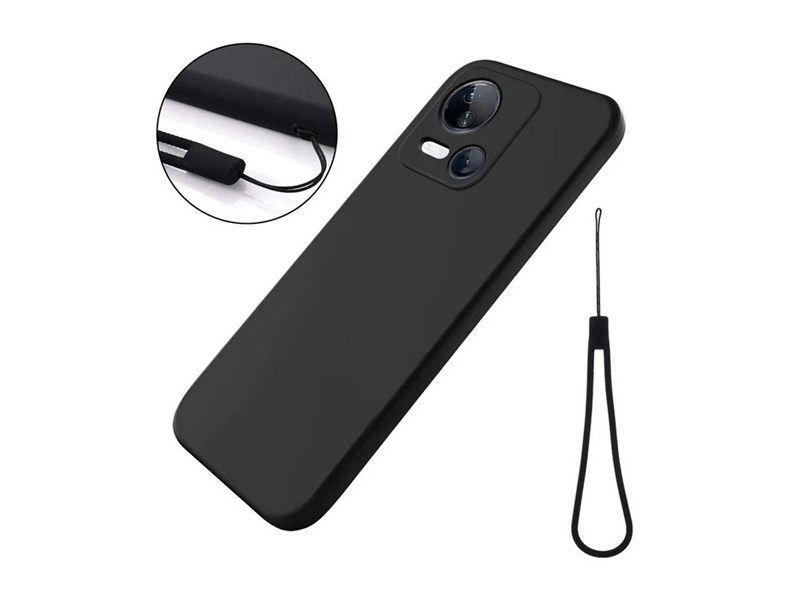 Gigapack Tecno Spark 10 5G Szilikon tok, fekete (157913)