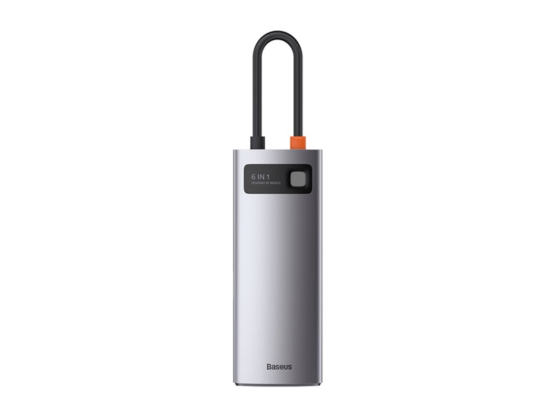 Baseus Metal Gleam 6-in-1 USB Type-C HUB (CAHUB-CW0G)