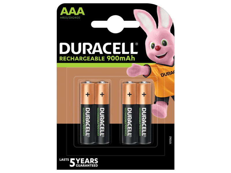 Duracell 900 mAh AAA újratölthető elem, 4 db