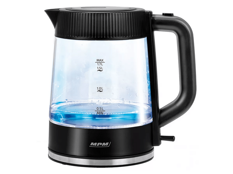 MPM MCZ-117 Vízforraló, üveg/fekete