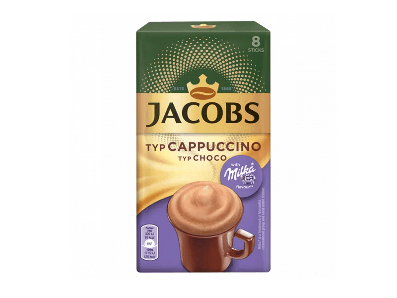 Jacobs Cappuccino Milka Instant kávé, 8x 18g