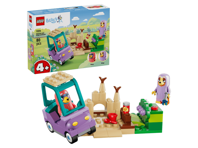 LEGO® Bluey Nagyik Bingóval és Bluey-val (11216)