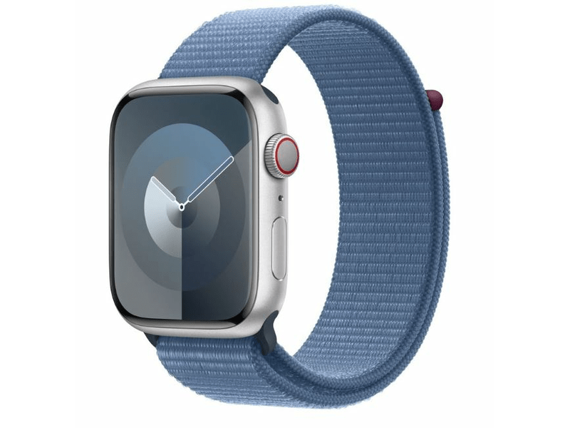 Apple Watch Series 9 GPS + Cellular, 45mm, ezüst alumíniumtok, télkék sportpánt (MRMJ3QH/A)