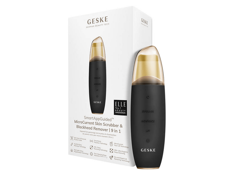 Geske 9 az 1-ben Okos ultrahangos bőrradír és mitesszer eltávolító, fekete