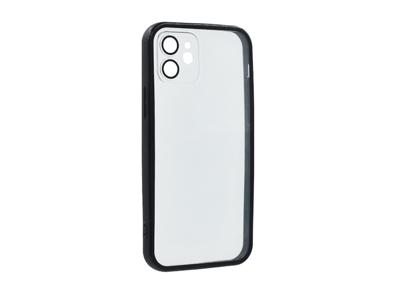 Gigapack Apple iPhone 12 Szilikon tok, fekete/átlátszó (GP-150800)