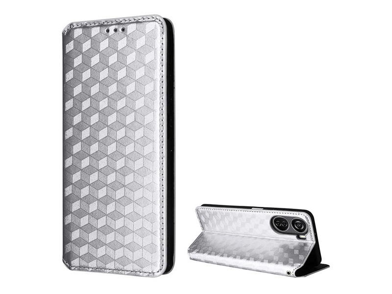 Gigapack ZTE Blade V40/V50 Design Flip tok, ezüst (155905)