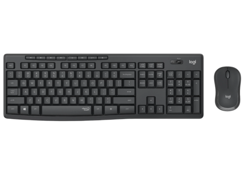 Logitech MK295 Silent Vezeték nélküli egér-billentyűzet szett, grafitszürke