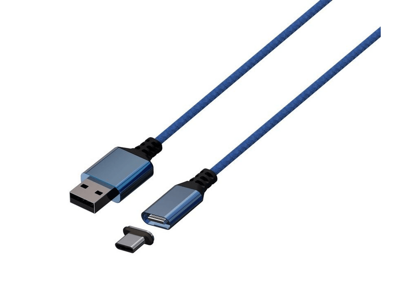 Konix Xbox Series X USB-A/USB-C Mágneses Töltőkábel, 3 m, kék (MCC-SERX/B)