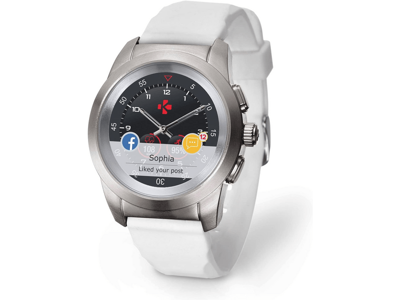 MyKronoz ZeTime Regular Okosóra, ezüst/fehér