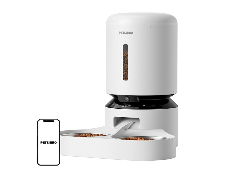 Petlibro Granary WiFi-s eledeladagoló dupla tállal, kamerával, fehér (PL-AF203-36W)