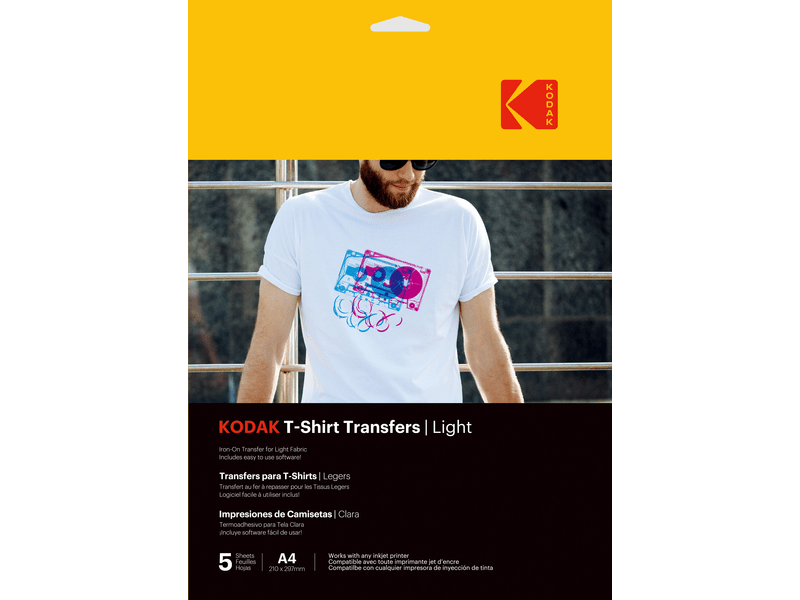 Kodak A4 pólóra vasalható hőtranszfer fotópapír, 5 db (KO-3510560)