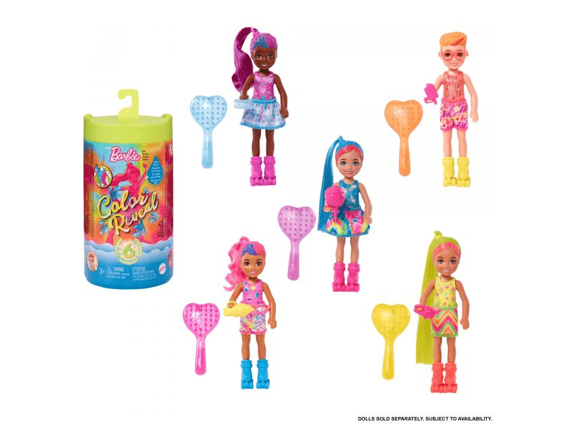 Barbie: Color Reveal Chelsea baba - Csini neon (HCC90)