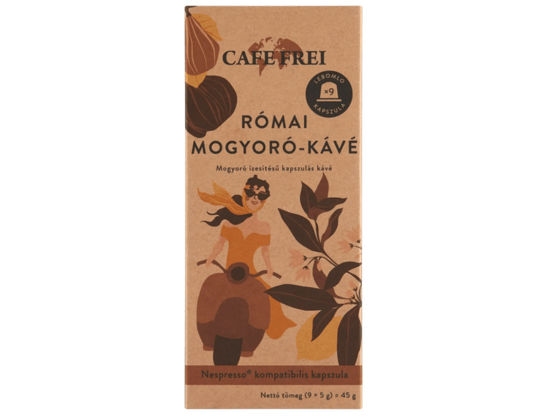 Cafe Frei Római mogyoró-kávé Nespresso kapszula, 9 db