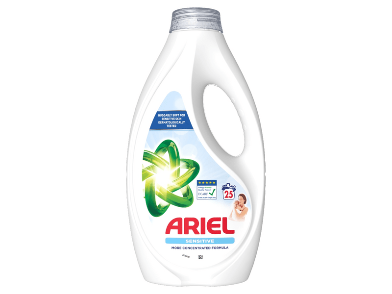 Ariel Sensitive Folyékony mosószer 25 mosáshoz, 1.125L