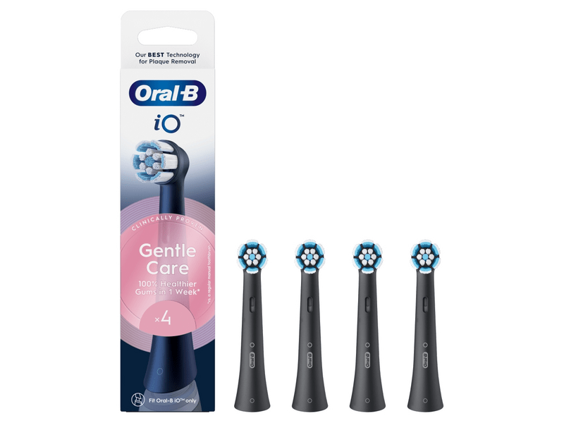 Oral-B iO Gentle Care glava četkice za zube, crna, 4 kom.