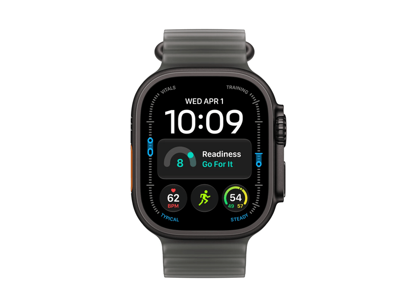 Apple Watch Ultra 4, Fekete titán tok, Áttetsző fekete óceán szíj (MJAY4QH/A)