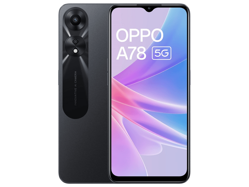 Oppo A78 5G 4/128GB Okostelefon, Ragyogó fekete