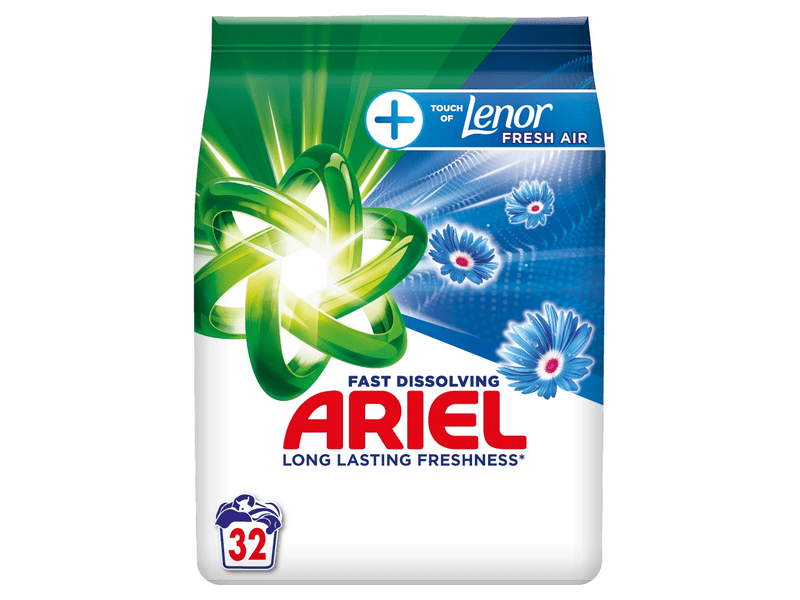 Ariel +Touch of Lenor Fresh Air Mosópor 32 mosáshoz, 1.76 kg