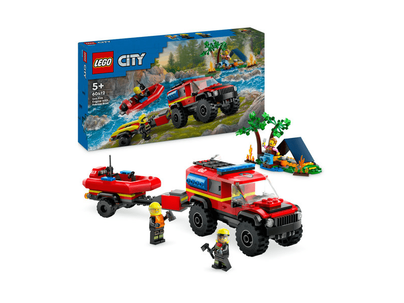 LEGO® City 4x4 vatrogasno vozilo sa spasilačkim čamcem (60412)