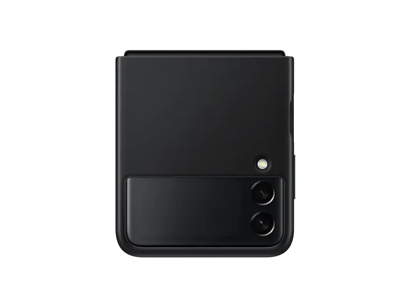 Samsung Galaxy Z Flip3 5G Bőr tok, fekete (EF-VF711LBEGWW)