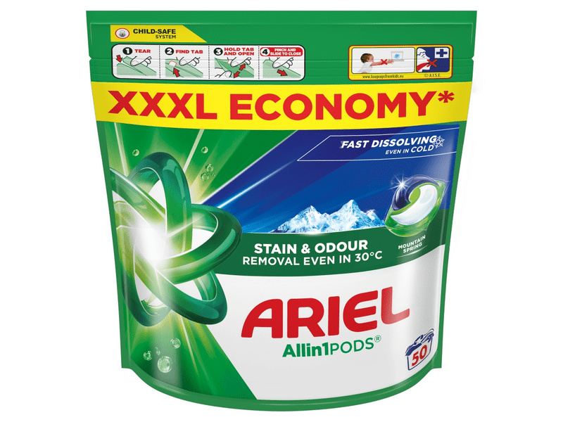 Ariel Allin1 PODS Mountain Spring Mosókapszula 50 mosáshoz